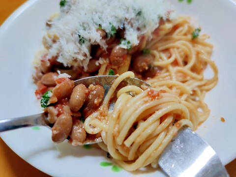 保存食・災害食系　豆缶トマト缶ペペ【パスタ100】